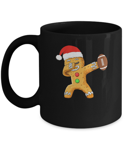 Dabbing Gingerbread Santa Football Christmas Pajama Gifts Mug Coffee Mug | Teecentury.com