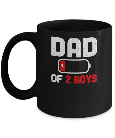 Funny Dad Of 2 Boys Fathers Day Gifts Mug Coffee Mug | Teecentury.com
