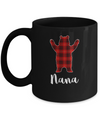 Red Nana Bear Buffalo Plaid Family Christmas Pajamas Mug Coffee Mug | Teecentury.com