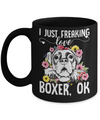 Dog I Just Freaking Love Boxer Mug Coffee Mug | Teecentury.com
