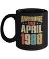 Vintage Retro Awesome Since April 1988 34th Birthday Mug Coffee Mug | Teecentury.com