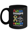 Autism Grandpa Some People Look To Their Heroes Mug Coffee Mug | Teecentury.com