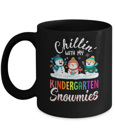 Chillin' With Kindergarten Snowmies Christmas Teacher Gifts Mug Coffee Mug | Teecentury.com