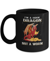 Reading Book I'm A Book Dragon Not A Worm Mug Coffee Mug | Teecentury.com
