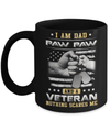 I'm A Dad Paw Paw And A Veteran Nothing Scares Me Mug Coffee Mug | Teecentury.com