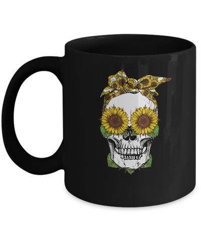 Skull Sunflower Floral Flowers Cute Gifts Mug Coffee Mug | Teecentury.com