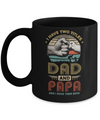 Vintage I Have Two Title Dad And Papa Funny Fathers Day Mug Coffee Mug | Teecentury.com
