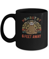 Funny Yoga Sloth Namast'ay 6 Feet Away Mug Coffee Mug | Teecentury.com