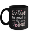 At Granny's The Answer Is Always Yes Floral Mothers Day Gift Mug Coffee Mug | Teecentury.com