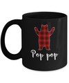 Red Pop Pop Bear Buffalo Plaid Family Christmas Pajamas Mug Coffee Mug | Teecentury.com