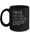 Papa Know Everything Vintage Papa Father's Day Gift Mug Coffee Mug | Teecentury.com