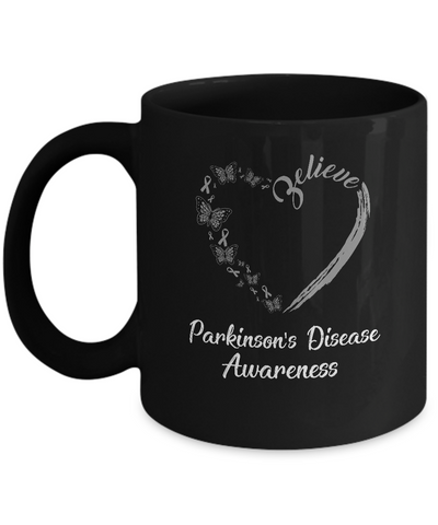 Butterfly Believe Parkinson's Disease Awareness Ribbon Gifts Mug Coffee Mug | Teecentury.com