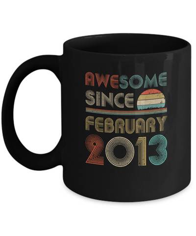 Awesome Since February 2013 Vintage 9th Birthday Gifts Mug Coffee Mug | Teecentury.com