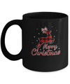 Merry Christmas Buffalo Plaid Xmas Reindeer Gift Mug Coffee Mug | Teecentury.com