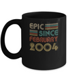 Epic Since February 2004 Vintage 18th Birthday Gifts Mug Coffee Mug | Teecentury.com