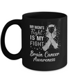 My Mom's Fight Is My Fight Brain Cancer Awareness Mug Coffee Mug | Teecentury.com