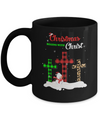Christmas Begins With Christ Cross Buffalo Plaid Xmas Gift Mug Coffee Mug | Teecentury.com