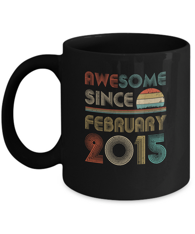 Awesome Since February 2015 Vintage 7th Birthday Gifts Mug Coffee Mug | Teecentury.com