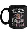 Just A Woman Who Loves Pitbulls And Has Tattoos Mug Coffee Mug | Teecentury.com