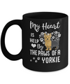 My Heart Is Held By The Paws Of A Yorkie Lover Mug Coffee Mug | Teecentury.com