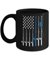 Vintage Fishing Clothes American Flag Fishing Mug Coffee Mug | Teecentury.com