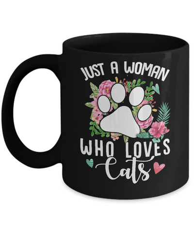 Just A Woman Who Loves Cats Mug Coffee Mug | Teecentury.com