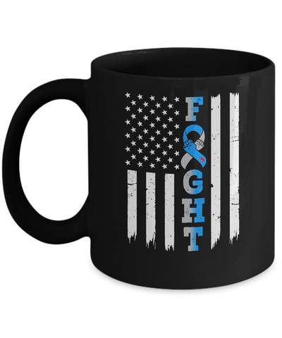 Diabetes Awareness American Flag Distressed Mug Coffee Mug | Teecentury.com