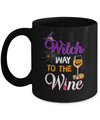 Witch Way To The Wine Funny Wine Halloween Gifts Mug Coffee Mug | Teecentury.com