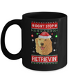 Santa Golden Retriever Ugly Xmas Sweater Dont Stop Retrievin Mug Coffee Mug | Teecentury.com