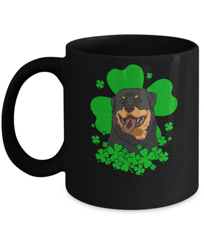 Rottweiler St. Patrick's Day Clovers Mug Coffee Mug | Teecentury.com