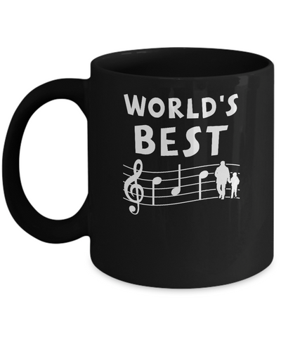 World's Best Dad Ever Treble Clef Musician Fathers Day Mug Coffee Mug | Teecentury.com