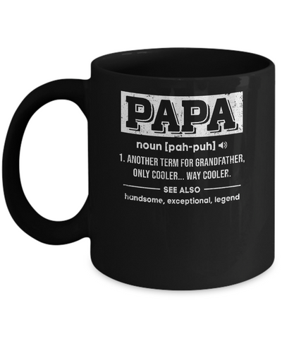 Papa Gifts Grandpa Definition Fathers Day Mug Coffee Mug | Teecentury.com