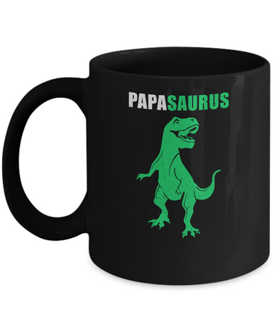 Papasarus Funny Dinosaur First Time Papa Fathers Day Mug Coffee Mug | Teecentury.com