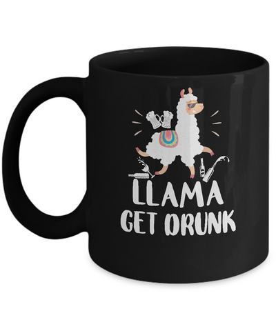 Funny Llama Get Drunk Mom Mommy Drinking Party Mug Coffee Mug | Teecentury.com