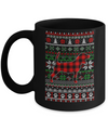 Beagle Red Plaid Ugly Christmas Sweater Gifts Mug Coffee Mug | Teecentury.com