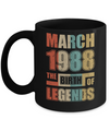 Vintage Retro March 1988 Birth Of Legends 34th Birthday Mug Coffee Mug | Teecentury.com