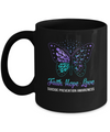 Faith Hope Love Butterfly Suicide Prevention Awareness Mug Coffee Mug | Teecentury.com
