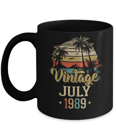 Retro Classic Vintage July 1989 33th Birthday Gift Mug Coffee Mug | Teecentury.com