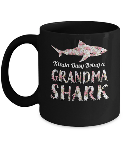 Grandma Shark Kinda Busy Being A Grandmashark Mug Coffee Mug | Teecentury.com