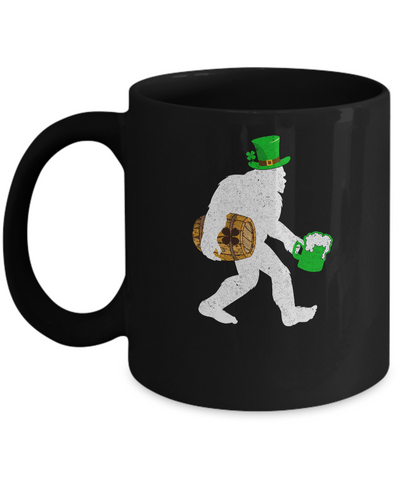 Shamrock Irish Drunk Bigfoot St Patrick's Day Mug Coffee Mug | Teecentury.com