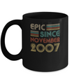 Epic Since November 2007 Vintage 15th Birthday Gifts Mug Coffee Mug | Teecentury.com