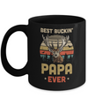 Vintage Best Buckin' Papa Ever Gift For Father Day Mug Coffee Mug | Teecentury.com