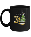 Let's Get Lit Funny Christmas Tree Drinking Beer Mug Coffee Mug | Teecentury.com