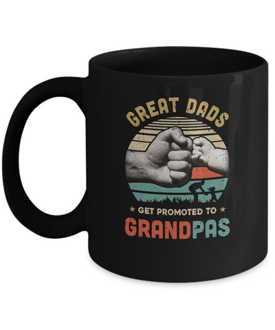 Vintage Great Dads Get Promoted To Grandpas Funny Dad Mug Coffee Mug | Teecentury.com