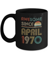 Awesome Since April 1970 Vintage 52th Birthday Gifts Mug Coffee Mug | Teecentury.com