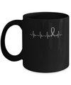 Brain Cancer Diabetes Awareness Gray Ribbon Heartbeat Mug Coffee Mug | Teecentury.com