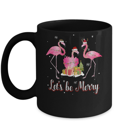 Family Holiday Let's Be Merry Christmas Flamingo Coffee Mug | Teecentury.com