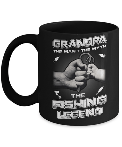 Grandpa The Man The Myth The Fishing Legend Mug Coffee Mug | Teecentury.com