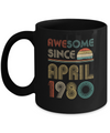 Awesome Since April 1980 Vintage 42th Birthday Gifts Mug Coffee Mug | Teecentury.com