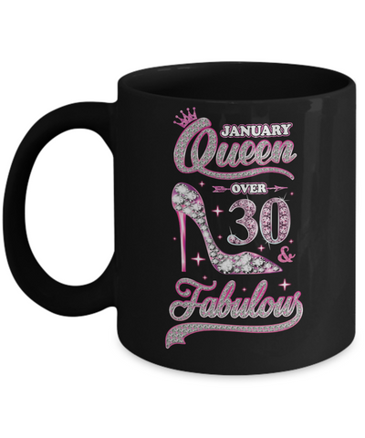 January Queen 30 And Fabulous 1992 30th Years Old Birthday Mug Coffee Mug | Teecentury.com